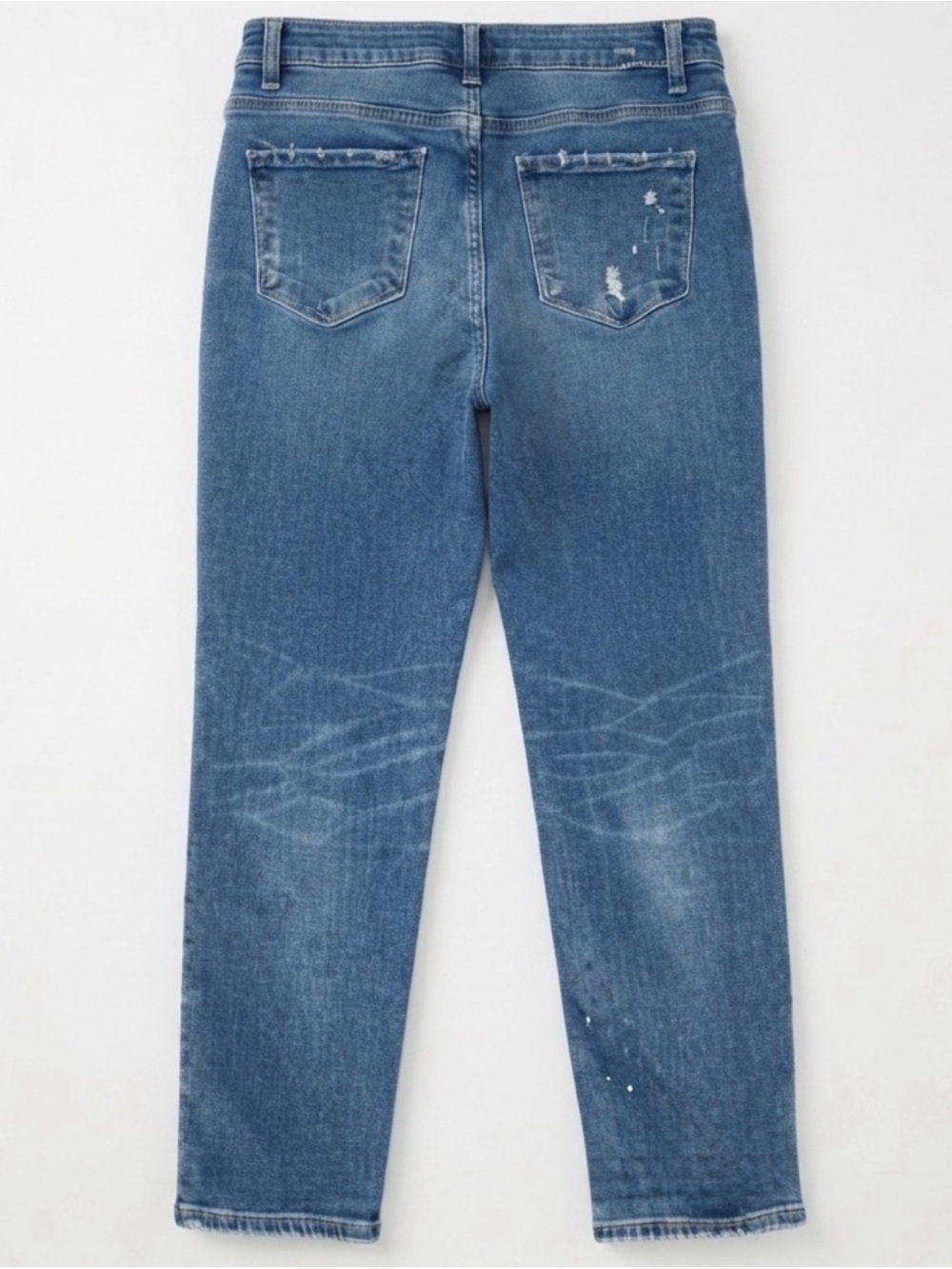 RISEN | SIZE 29 | PEYTON MID RISE TAPERED DISTRESSED JEAN PAINT SPLATTER DESIGN - Picture 8 of 10